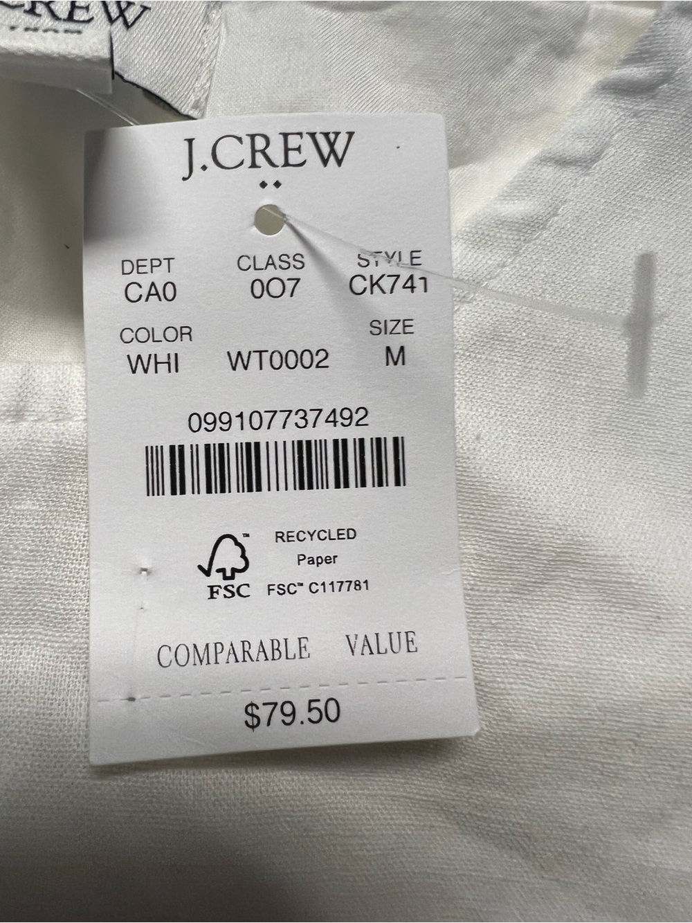 Linen-cotton button-front shell - Picture 6 of 9